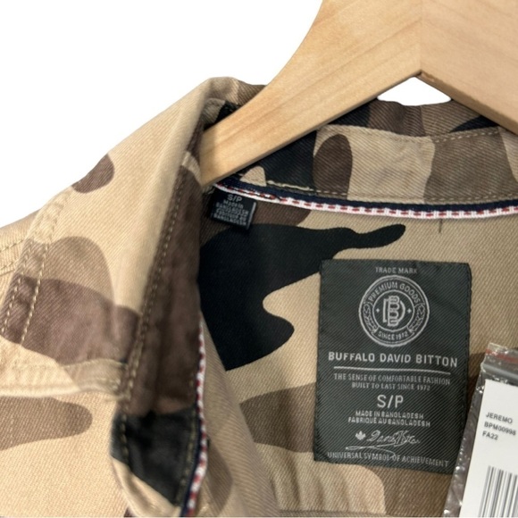 Buffalo David Bitton Jeremo Camo Button Down Long Sleeve Shirt Men's Small - Picture 7 of 15